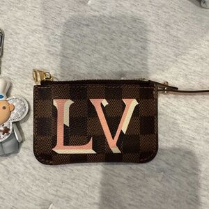 Louis Vuitton Card Case Credit Card Womans Pink